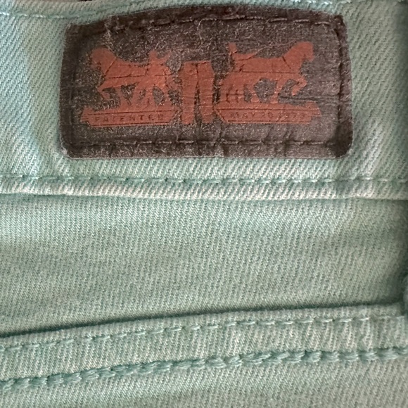 Levi’s Women's 524 Too Super Low Lightly Distressed Teal Skinny Jeans Levi Jeans - Picture 12 of 15